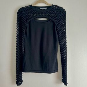 one grey‎ day • 100% Wool Netted Peekaboo Top